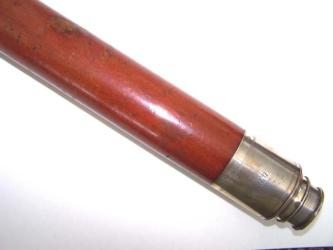 An Elegant Silver Mounted  Royal Navy Presentation Telescope signed WORTHINGTON & ALLAN circa 1825